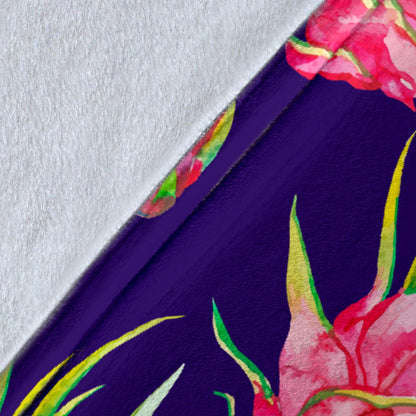 Dragonfruit Pattern Print Design DF02 Fleece Blanket
