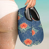 lotus Boho Pattern Print Design LO07 Aqua Water Shoes