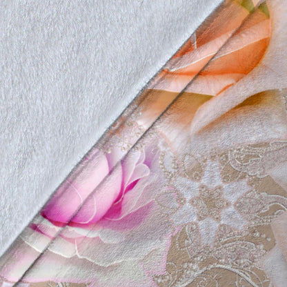 Rose Pattern Print Design RO011 Fleece Blanket