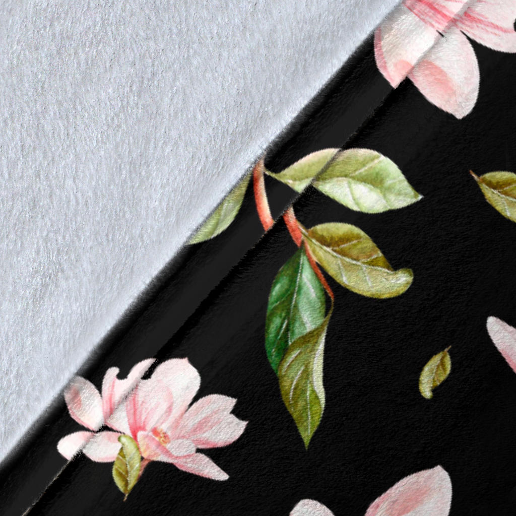 Magnolia Pattern Print Design MAG01 Fleece Blanket
