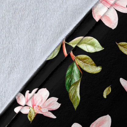 Magnolia Pattern Print Design MAG01 Fleece Blanket