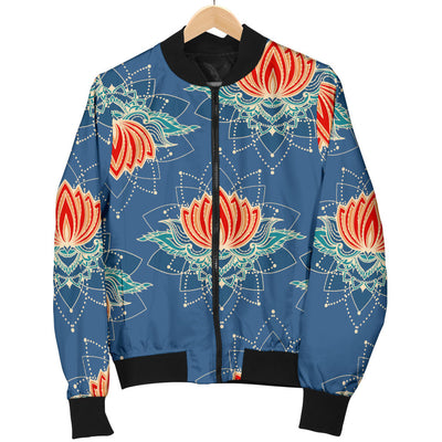 lotus Boho Pattern Print Design LO07 Men Bomber Jacket