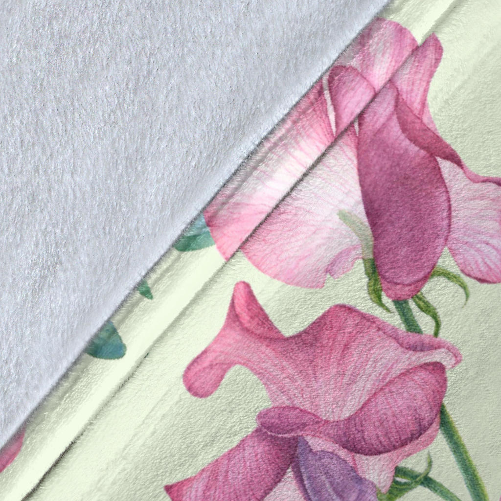 Peony Pattern Print Design PE011 Fleece Blanket