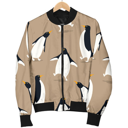 Penguin Pattern Print Design A01 Women's Bomber Jacket