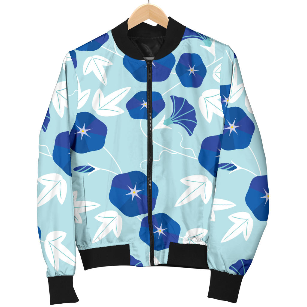 Morning Glory Pattern Print Design MG07 Men Bomber Jacket