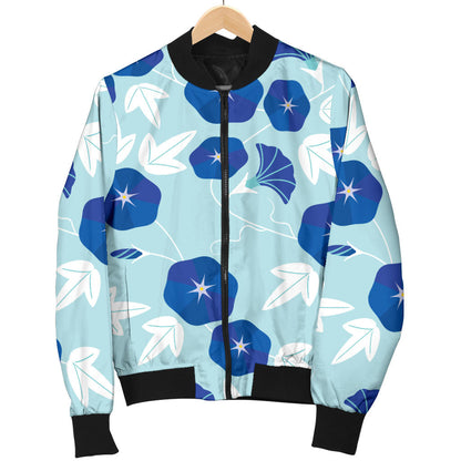 Morning Glory Pattern Print Design MG07 Men Bomber Jacket