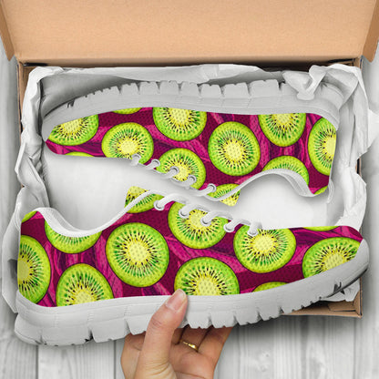 Kiwi Pattern Print Design KW05 Sneakers White Bottom Shoes