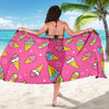 Ice Cream Pattern Print Design IC04 Sarong Pareo Wrap