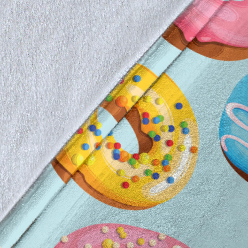 Donut Pattern Print Design DN05 Fleece Blanket