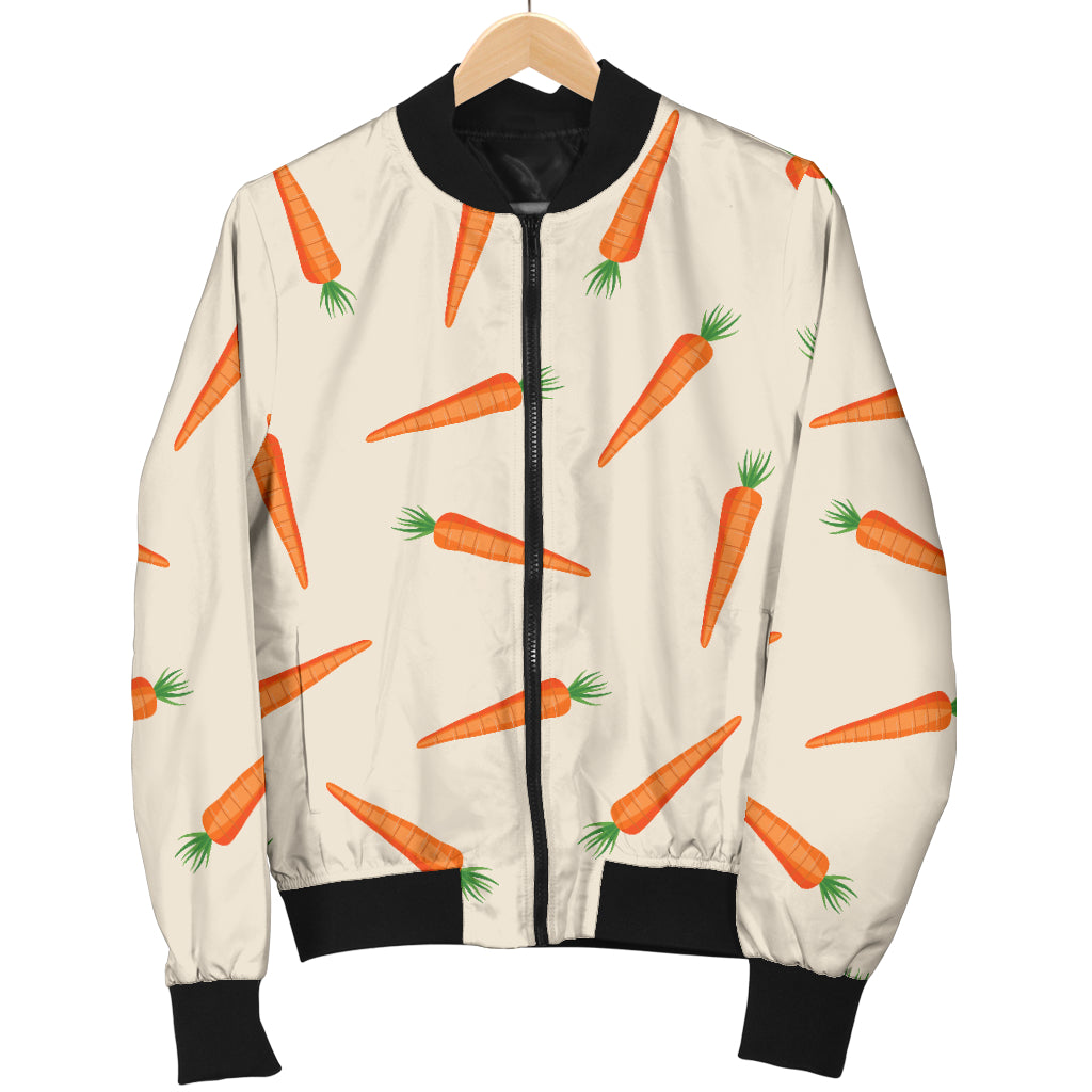 Carrot Pattern Print Design 07 Women's Bomber Jacket