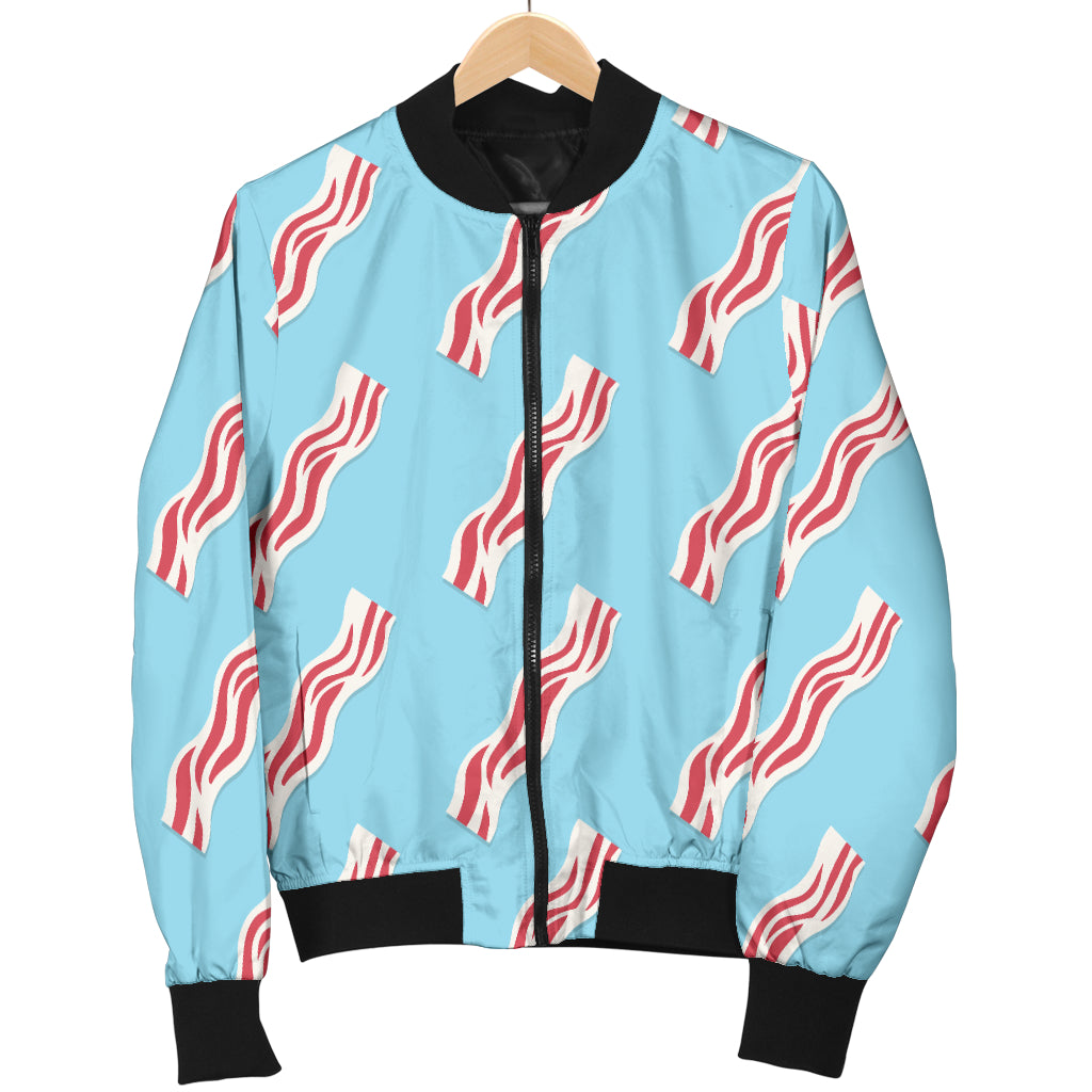 Bacon Pattern Print Design 03 Women's Bomber Jacket