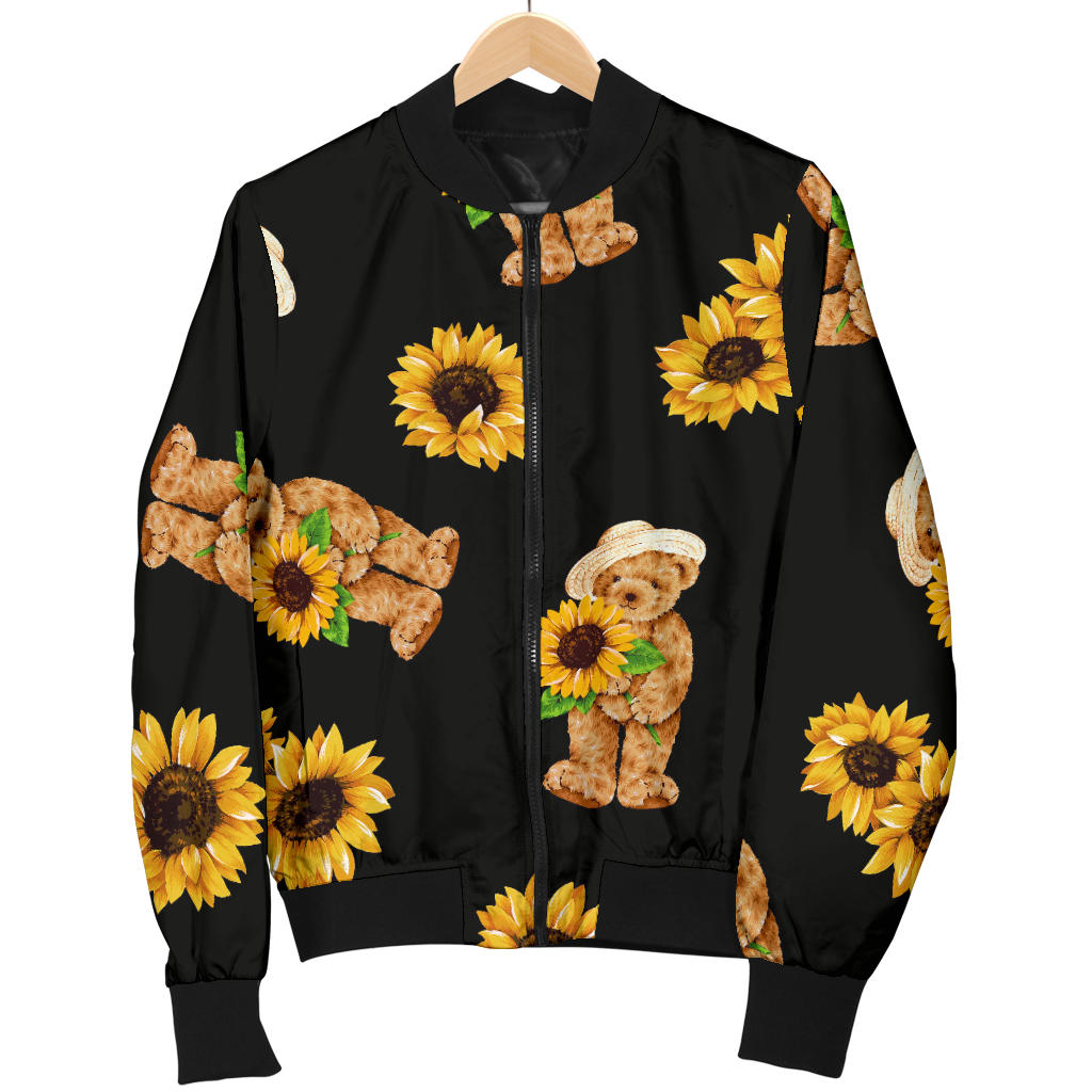 Sunflower Pattern Print Design SF016 Women Bomber Jacket