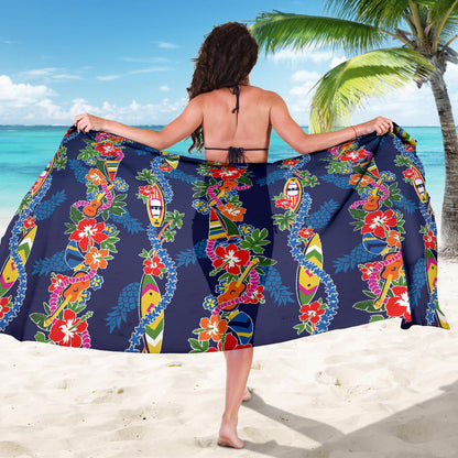 Hawaiian Themed Pattern Print Design H04 Sarong Pareo Wrap