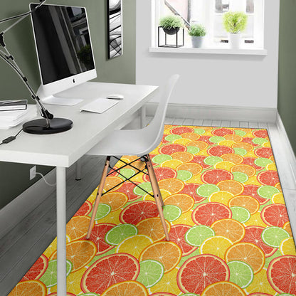 Grapefruit Pattern Print Design GF01 Area Rugs
