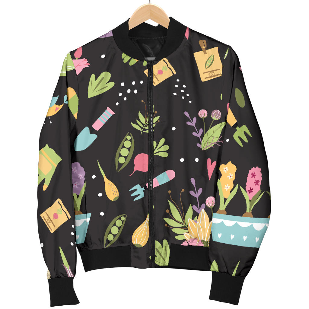 Gardening Pattern Print Design G03 Men Bomber Jacket