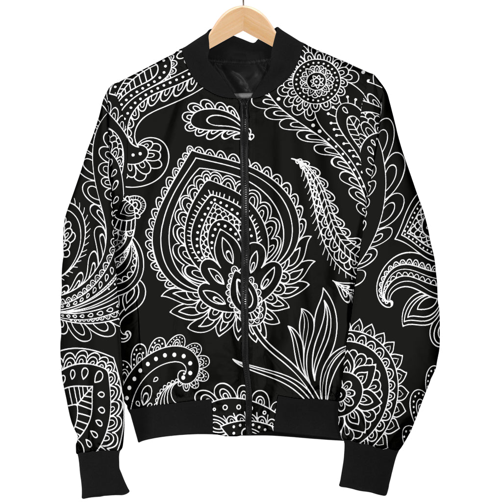 Paisley Pattern Print Design A04 Women's Bomber Jacket