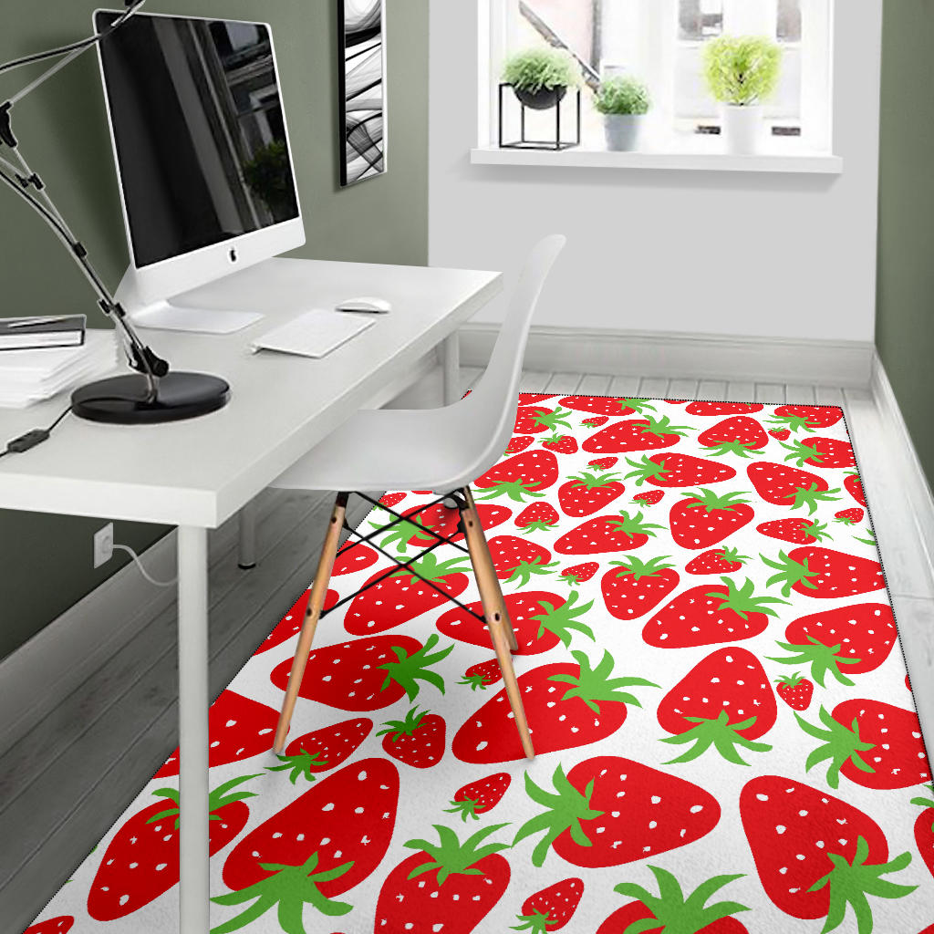Strawberry Pattern Print Design SB01 Area Rugs