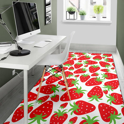 Strawberry Pattern Print Design SB01 Area Rugs