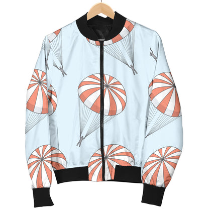 Skydiving Pattern Print Design 01 Women's Bomber Jacket