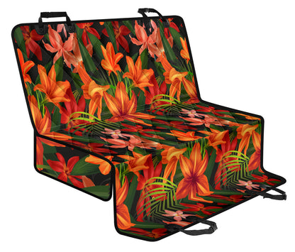Amaryllis Pattern Print Design AL05 Rear Dog  Seat Cover