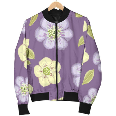 Anemone Pattern Print Design AM013 Women Bomber Jacket
