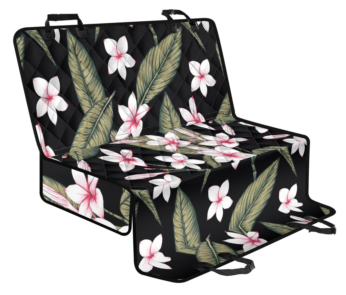 Plumeria Pattern Print Design PM021 Rear Dog  Seat Cover