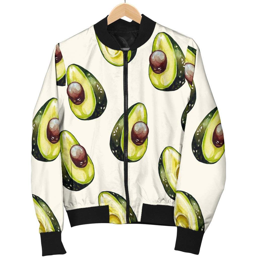 Avocado Pattern Print Design 01 Women's Bomber Jacket