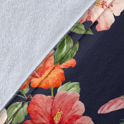 Tropical Flower Pattern Print Design TF020 Fleece Blanket