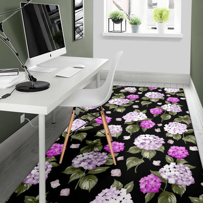 Hydrangea Pattern Print Design HD011 Area Rugs