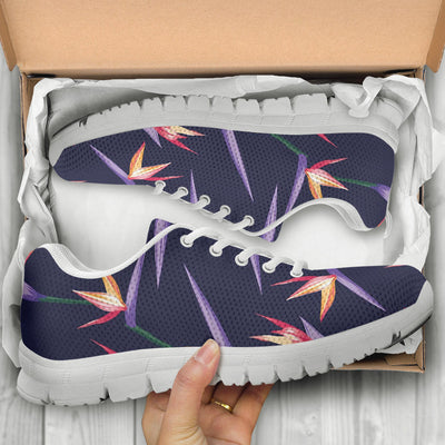 Bird Of Paradise Pattern Print Design BOP015 Sneakers White Bottom Shoes