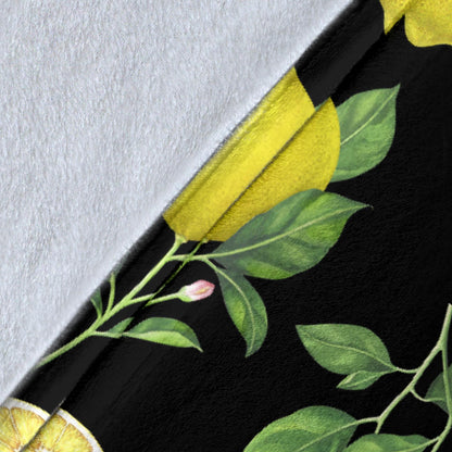 Lemon Pattern Print Design LM02 Fleece Blanket