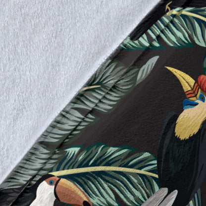 Rainforest Pattern Print Design RF06 Fleece Blanket