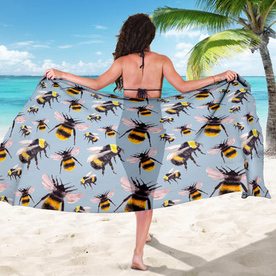 Bee Pattern Print Design BEE08 Sarong Pareo Wrap