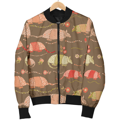 Armadillo Pattern Print Design 04 Women's Bomber Jacket