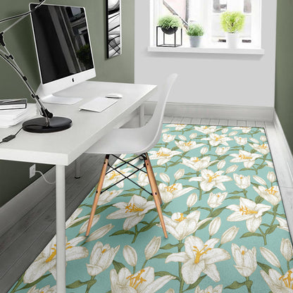 Lily Pattern Print Design LY09 Area Rugs