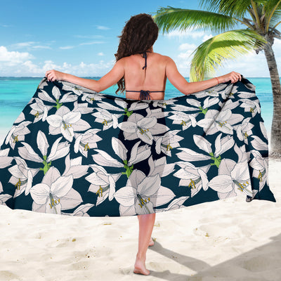 Amaryllis Pattern Print Design AL02 Sarong Pareo Wrap