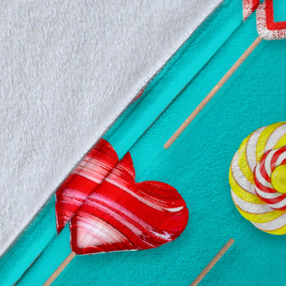 Lollipop Pattern Print Design LL06 Fleece Blanket