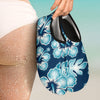 Blue Hibiscus Pattern Print Design HB011 Aqua Water Shoes