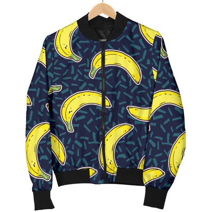 Banana Pattern Print Design BA09 Men Bomber Jacket
