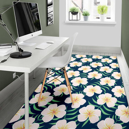 Pink Plumeria Pattern Print Design PM016 Area Rugs