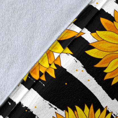 Sunflower Pattern Print Design SF010 Fleece Blanket
