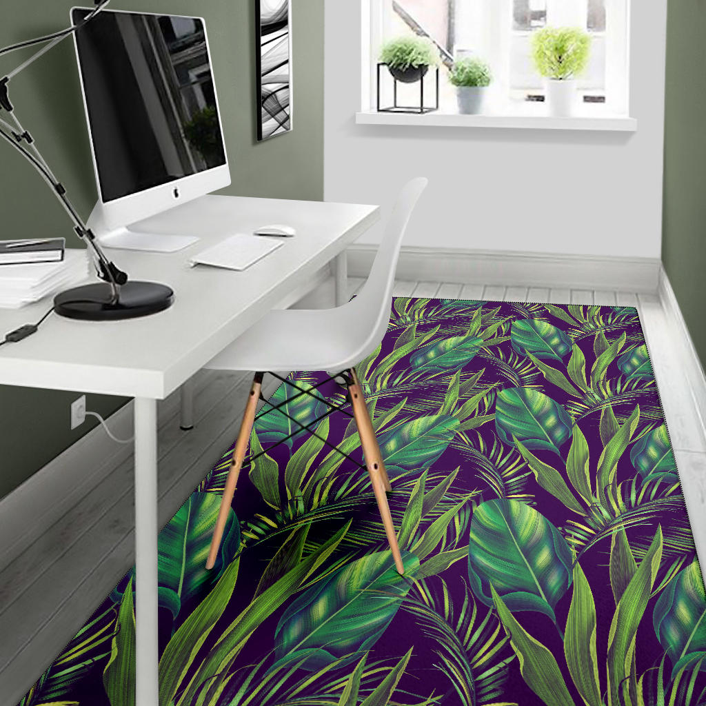 Palm Leaves Pattern Print Design PL03 Area Rugs