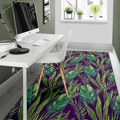 Palm Leaves Pattern Print Design PL03 Area Rugs