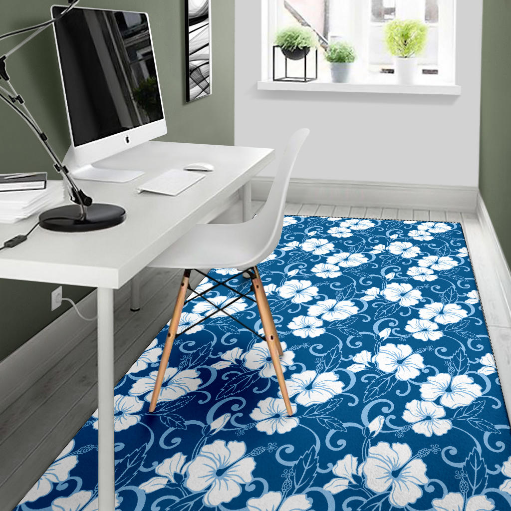 Hibiscus Pattern Print Design HB03 Area Rugs