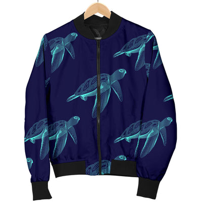 Sea Turtle Pattern Print Design T04 Men Bomber Jacket