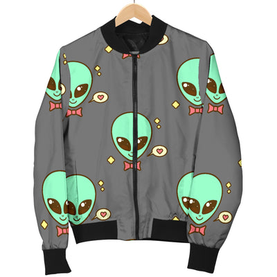 Alien Pattern Print Design 02 Women's Bomber Jacket
