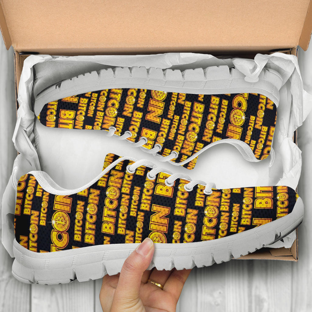 Bitcoin Pattern Print Design DO03 Sneakers White Bottom Shoes