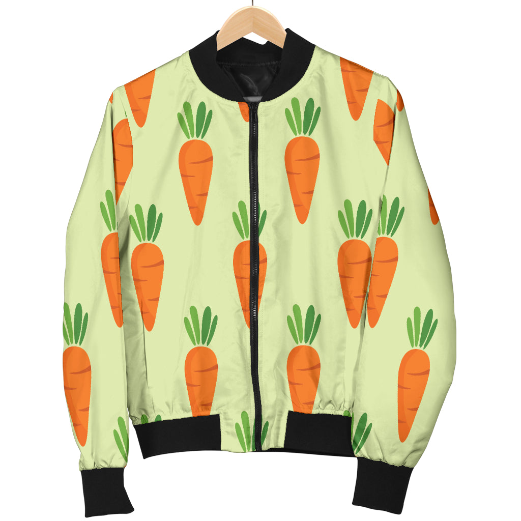 Carrot Pattern Print Design 02 Women's Bomber Jacket