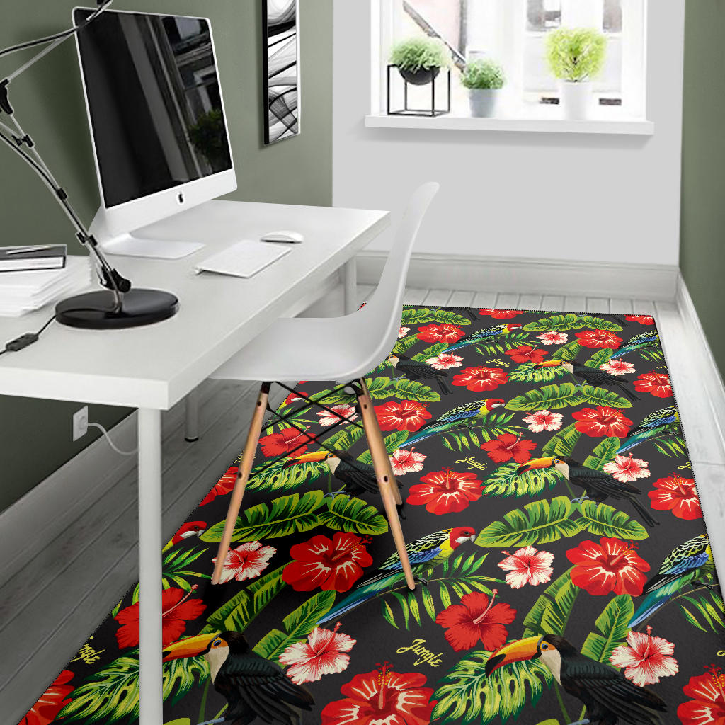 Tropical Flower Pattern Print Design TF04 Area Rugs