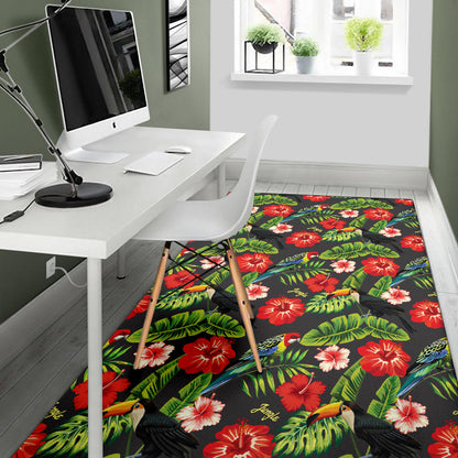 Tropical Flower Pattern Print Design TF04 Area Rugs